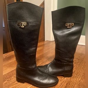 Tory Burch Black Joanna Riding Boot Size 10